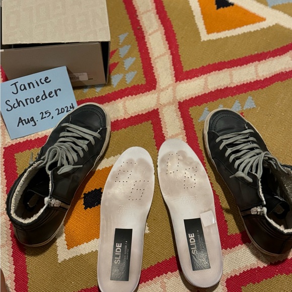 Black Stud Golden Goose Slides - Picture 3 of 5